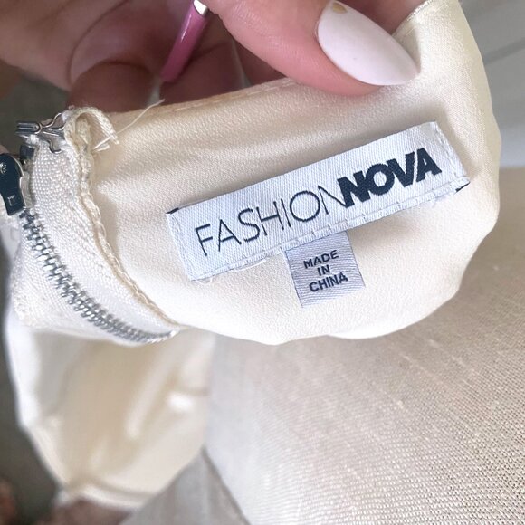 Fashion Nova Pearly Girl Satin Mini Dress - Picture 4 of 6